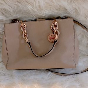 Michael Kors Blush and Rose Gold Tote